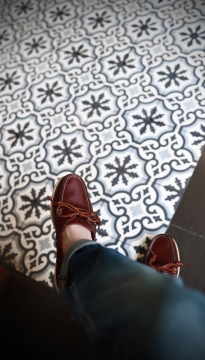The floor tiles are just adorable.